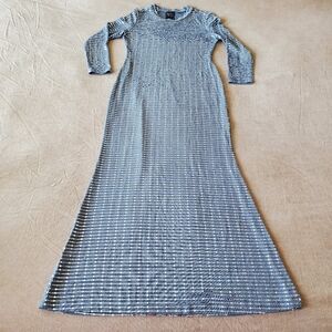 Nightway Women’s Petite Medium (PM) Metallic Knit Maxi Dress